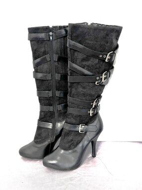 Funtastic (Funtasma)  mid-calf High Heel boots w/ Buckle Straps Sz 9
